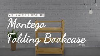 Casual Home Montego 3Shelf Folding Bookcase [upl. by Naenaj]