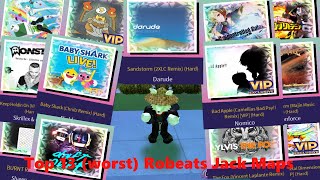 OUTDATED Top 13 worst Robeats Jack Maps [upl. by Kenaz]