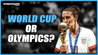 Soccer Legend Carli Lloyd Compares Playing In Olympics To Playing In World Cup [upl. by Hatnamas979]