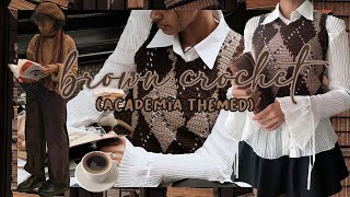 ☕ 📜 Brown Crochet Dark  Light Academia themed 💼 [upl. by Anawahs178]