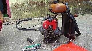 Service mesin rumput karburator sumbat  grass cutter carburetor problem [upl. by Faubion]