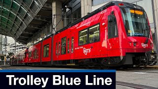 San Diego Trolley Blue Line University of California San Diego to Downtown San Diego Siemens S700 [upl. by Floro338]