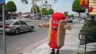 wienerschnitzel hotdog dancing [upl. by Yreme]