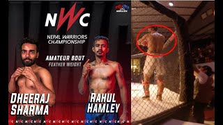 Rahul Hamal Thakuri NEP TKO Dheeraj Sharma IND  NWC  Cageside Clip [upl. by Peggi]