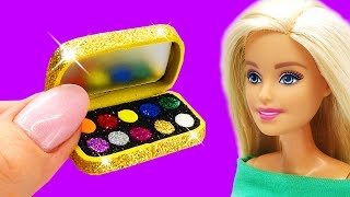 Barbie Doll Makeup Set  DIY for Kids How to Make Miniature Crafts [upl. by Esahc]