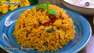 CHICKPEA BRIYANI  Indian Vegetarian Recipe  Briyani kacang kuda [upl. by Olrac]