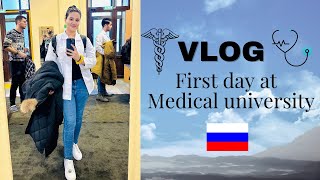 First Day of Med School🩺🤍 MBBS🇷🇺 Privolzhsky Research Medical University [upl. by Milly]