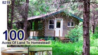 Maine Real Estate  100 Maine Acres For Sale Log Cabin Too 60s 8219 [upl. by Ennoitna]