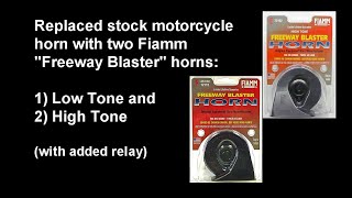 EASY LOWCOST MOTORCYCLE SAFETY UPGRADE 40 pair of LOUD Fiamm quotFreeway Blasterquot horns [upl. by Erlina]