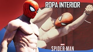 SPIDERMAN PS4 TRAJES ROPA INTERIOR  SPIDERMAN PS4 LATINO [upl. by Unhsiv]