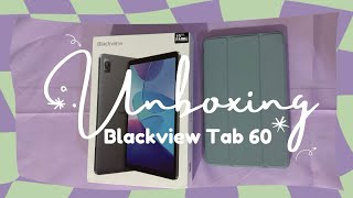 UNBOXING • Blackview Tab 60  blue  6128GB  aesthetic unboxing [upl. by Annyl]