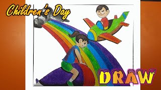 Easy Colour tutorial  Childrens Day Compitistion  How to draw bakulartal [upl. by Neirod]