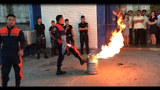 Roxas Isabela  LPG Tank and hose Fire Safety demonstrations [upl. by Dasie]