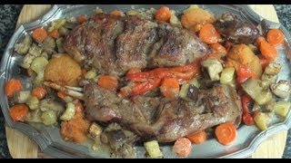 Patas de cabrito al horno con verduras Vídeo receta 113 Aquí cocinamos todos Cooking [upl. by Eniaral432]