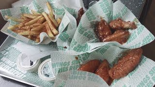 Wing Stop chicken wings  The Oracle mall Reading England UK chicken fried Wingstop buffalo tenders [upl. by Arda]