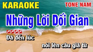 Karaoke Những Lời Dối Gian Tone Nam Nhạc Sống Beat Chuẩn  Hoàng Luân [upl. by Areip]