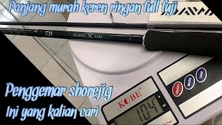 Review rod daiwa eging x  Daiwa jigging rod  Joran ul panjang kuat murah keren braiding x fuji [upl. by Bernat410]