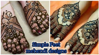 So gorgeous simple feet mehendi designs ideas 2025 mehndidesign2025 foothennadesign simplemehndi [upl. by Lairbag]