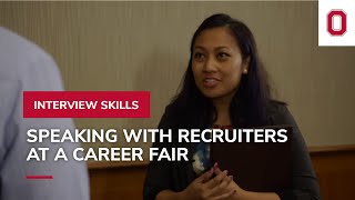 Speaking with Recruiters at a Career Fair  Interview Skills [upl. by Elyl853]