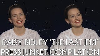 Daisy Ridley The Last Jedi LA Press Junket Interviews Day 1 2017 [upl. by Stratton]