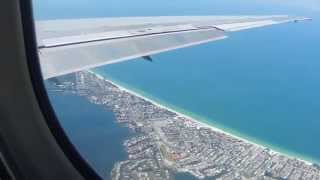 Landing in SarasotaBradenton SRQ Delta MD90Great View of Gulf Of Mexico [upl. by Adnohsel397]