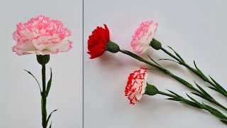 How To Make Carnation Paper Flower  Paper Flower  Góc nhỏ Handmade [upl. by Benetta]