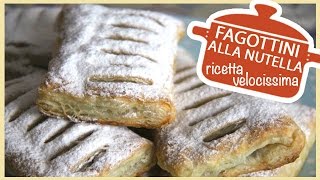 FAGOTTINI ALLA NUTELLA  ricetta velocissima [upl. by Finkelstein]