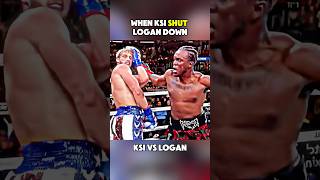 INSTANT KARMA When KSI SHUT Logan DOWN boxing knockoutpower boxingfight trending loganpaul [upl. by Dal]