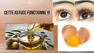 ASTUCE N°2  FAIRE POUSSSER SES CILS EN UNE NUIT Sans Vaseline [upl. by Anidan]