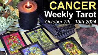 CANCER WEEKLY TAROT READING quotEVENTS CONSPIRE TO BRING NEW JOYquot October 7th  13th 2024 weeklytarot [upl. by Idet]