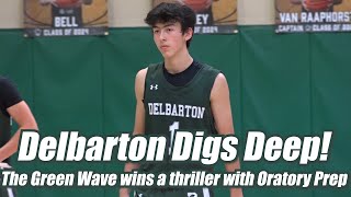 Delbarton 50 Oratory Prep 49  HS Boys Basketball  Green Wave wins a thriller [upl. by Sirovat309]