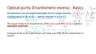 Stereochemistry Optical purity or enantiomeric excess simplified numerical [upl. by Atalie858]