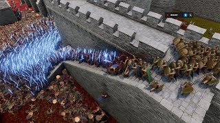 100000 SPARTAN ARMY Holds FORT WALLS vs 10000 JEDI ARMY  UEBS 2 Rome Mod [upl. by Hartfield]