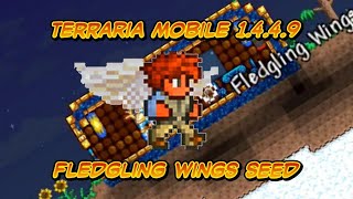 Terraria Mobile 1449 Fledgling Wings Seed Close to Ground [upl. by Minnnie926]