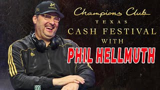 Champions Club Texas Cash Game Festival with Phil Hellmuth  Night 1  51025 [upl. by Eniamrehc]