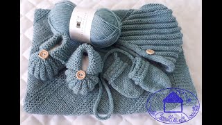 Kit 4 Pezzi Neonato Baby Merino ai Ferri [upl. by Enyrb]