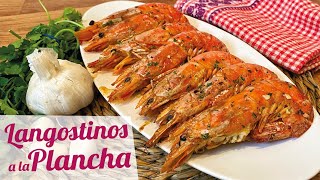 LANGOSTINOS A LA PLANCHA CON AJO Y PEREJIL 🦐 [upl. by Ecnar]