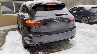 10°C Porsche Cayenne Turbo cold start [upl. by Dalia]