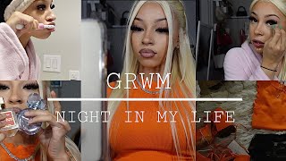 GRWM FOR A NIGHT OUT  full makeup routine  club outfit  hygiene products🫧🎀 [upl. by Carmita744]