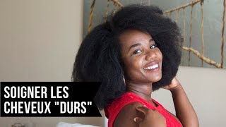 CHEVEUX CRÉPUS SECS ET DURS  Ma séance de soins pour y remédier [upl. by Nnairahs]