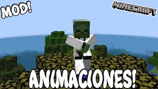 ANIMACIONES Minecraft 1192 MOD EMOTECRAFT [upl. by Ariahay]