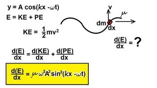 Physics 19 Mechanical Waves 19 of 21 Energy Carried by a Wave [upl. by Arammat]