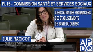 PL15 Association des pharmaciens des établissements de santé du Québec [upl. by Eerised168]