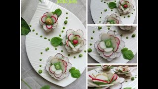 Recette de tartelettes radis petits pois vinaigrette de fanes [upl. by Nicola]