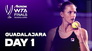 Pliskova Battles Muguruza Kontaveit and Krejcikova In Action  WTA Finals Day 1 Highlights [upl. by Aicilyhp652]