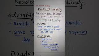 Purposive Sampling Non Probability Samplingresearchmethods sociology probability [upl. by Burkhart]