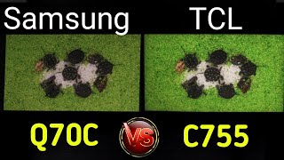 Samsung Q70C Vs TCL C755 side by side comparison 💥 [upl. by Gonnella]