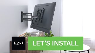 How to Install the SANUS Advanced FullMotion 4D®  Shift™ TV Wall Mount for TVs 32quot65quot [upl. by Fabri]