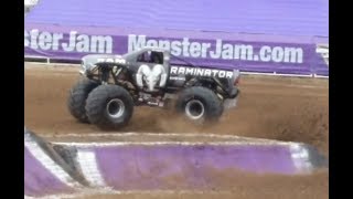 Raminator Donut Competition 2018 Monster Jam  Salinas Rodeo CA [upl. by Aihsena]