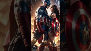 What if  Captain America and Wonder Woman in one squad marvel ai wonderwoman dccomics dc [upl. by Gonzalez659]